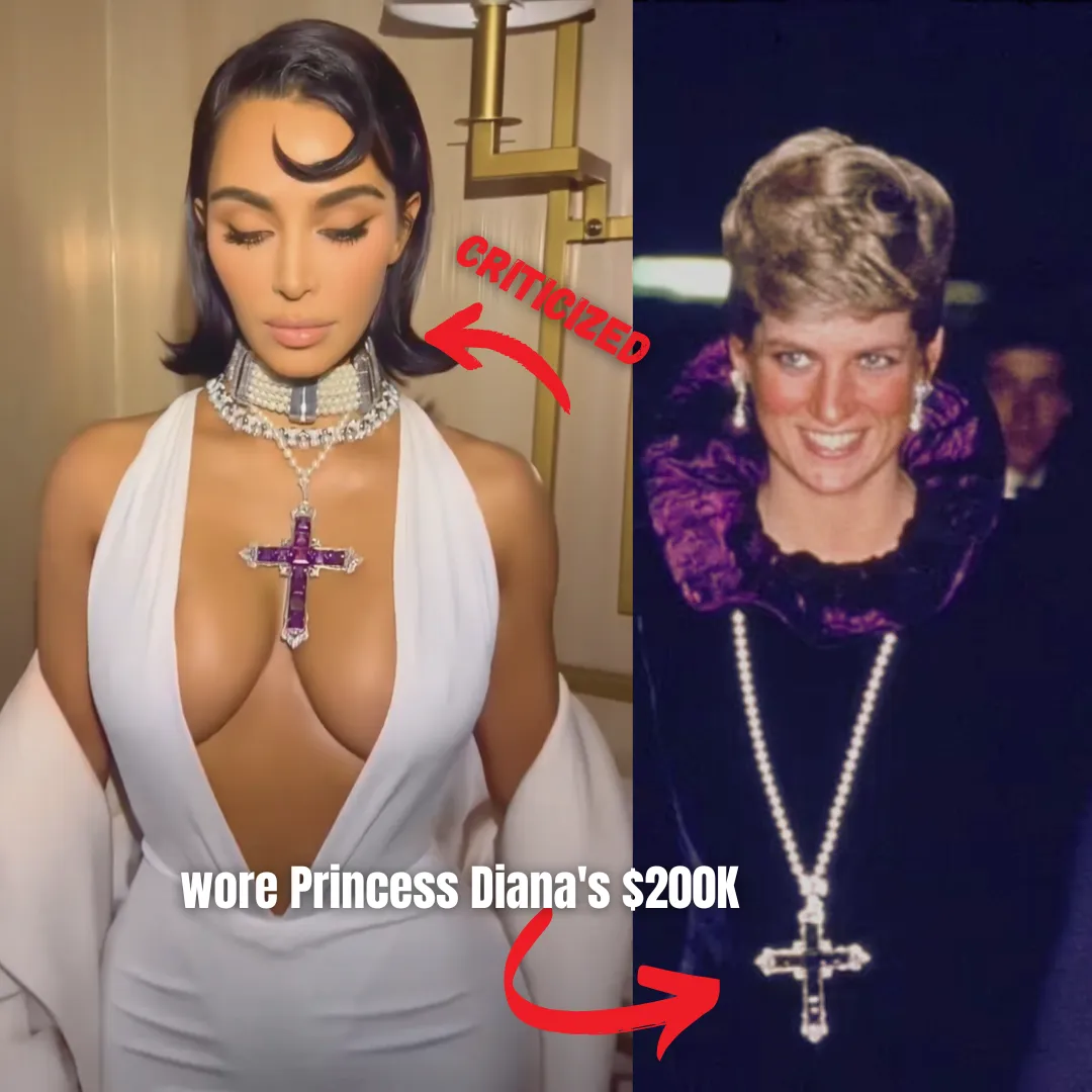 Kim Kardashian criticized for wearing Princess Diana’s $200K cross necklace