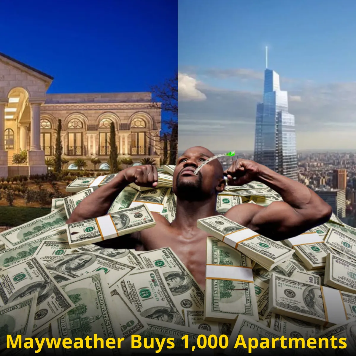 Why does Mayweather buy 1,000 apartments while living in a $10 million mansion?