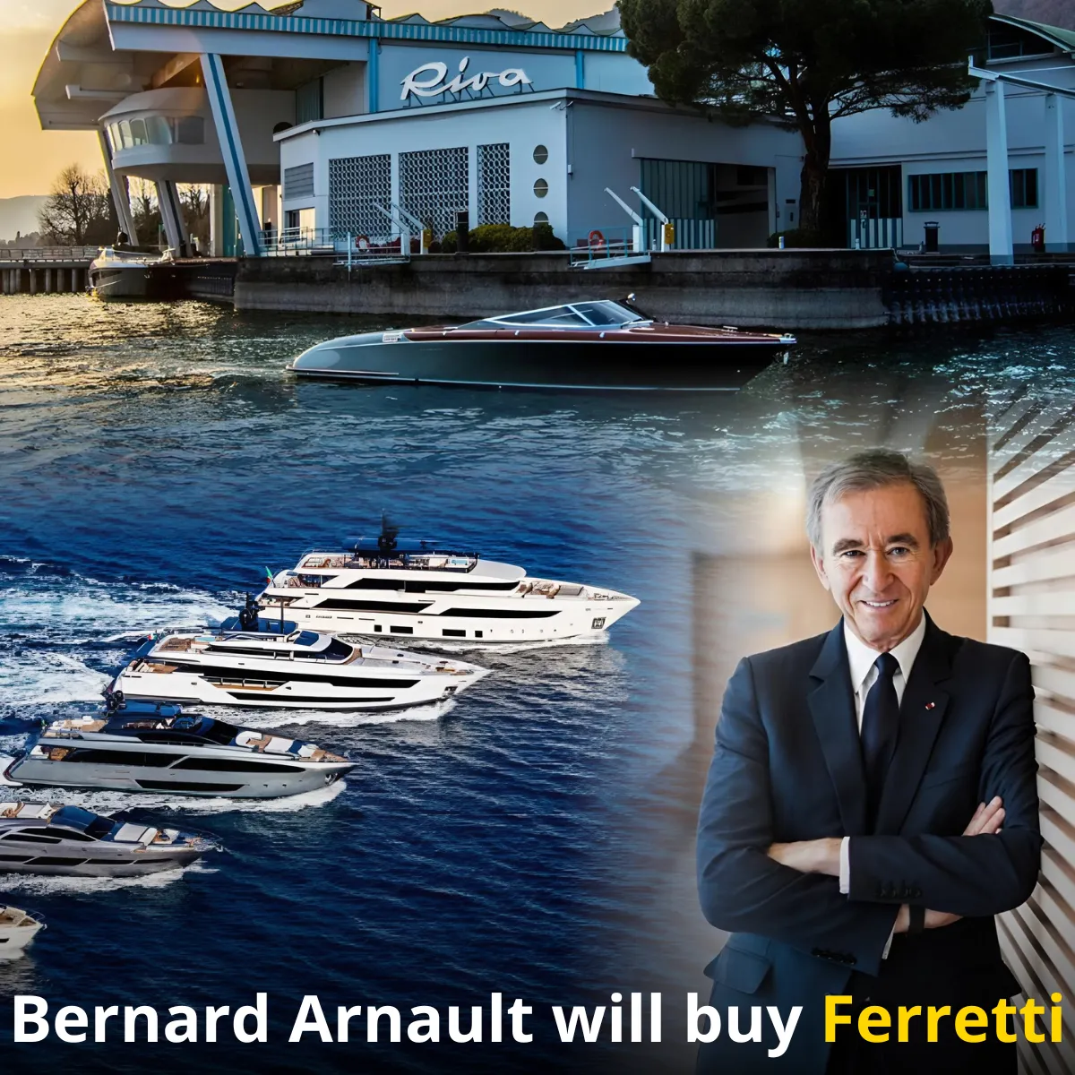 Not only buying yachts, Bernard Arnault is also acquiring the Ferretti company