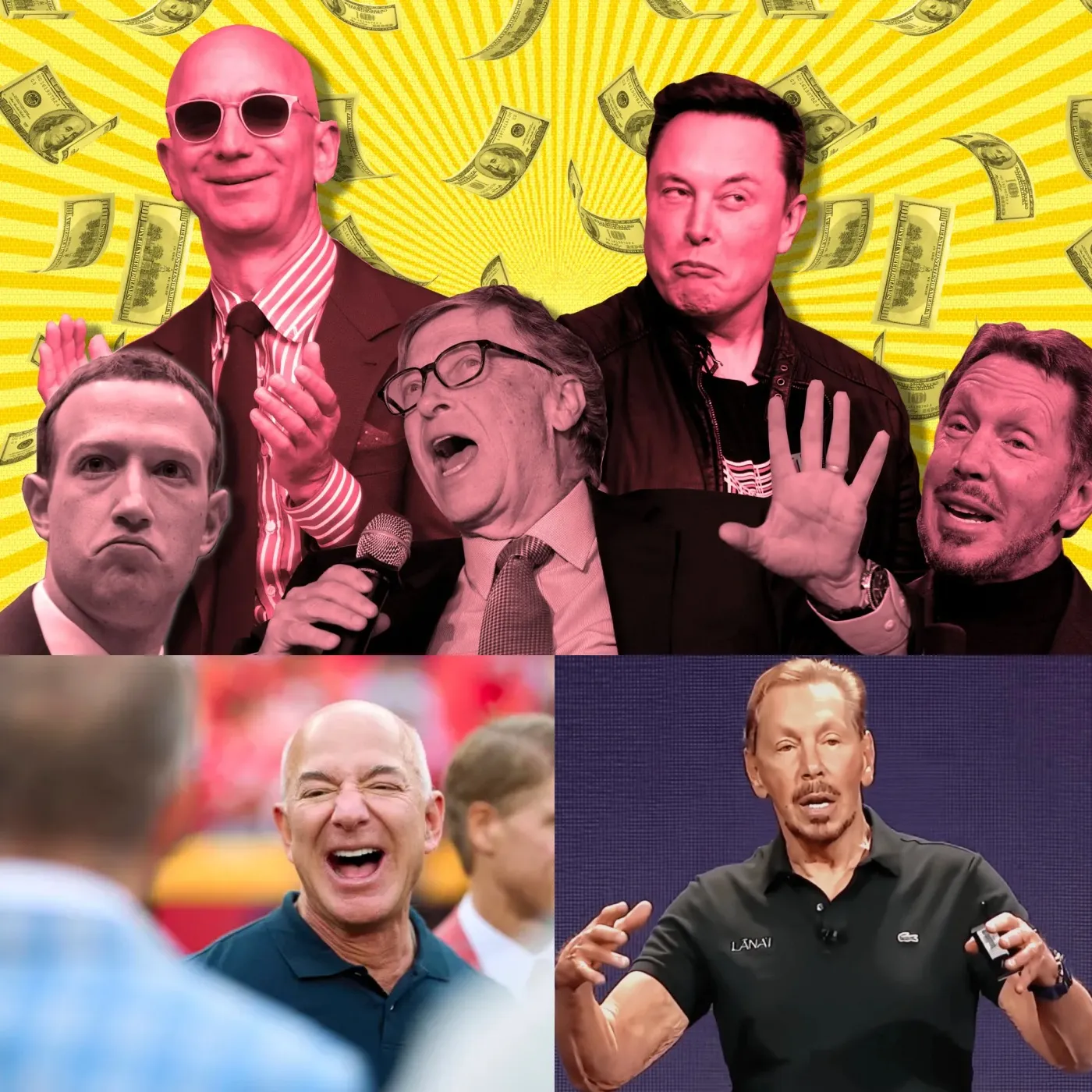 Jeff Bezos and Larry Ellison Battling for World’s 2nd Richest Person Spot