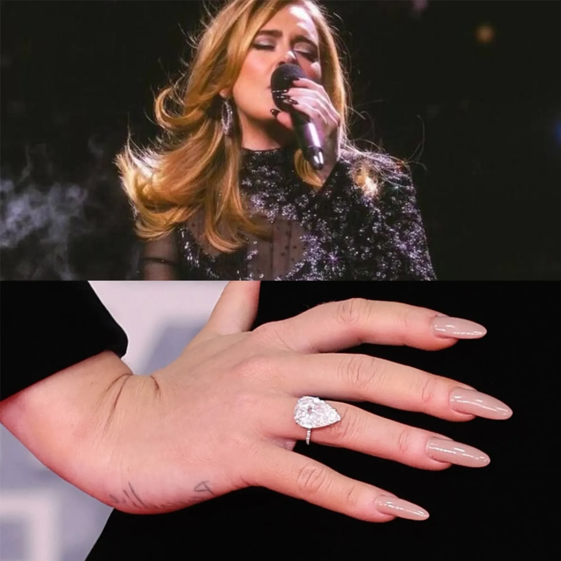 Adele Shows Off Engagement Ring