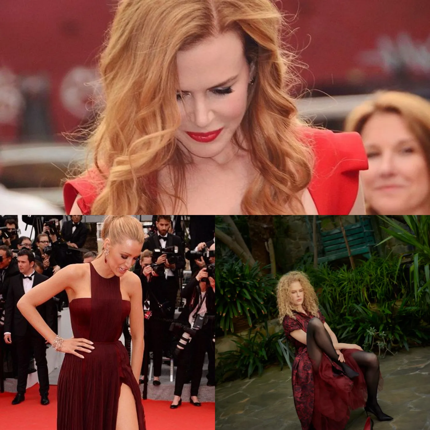 Nicole Kidman’s fiery red dress Beauty from the front, playfulness from the back