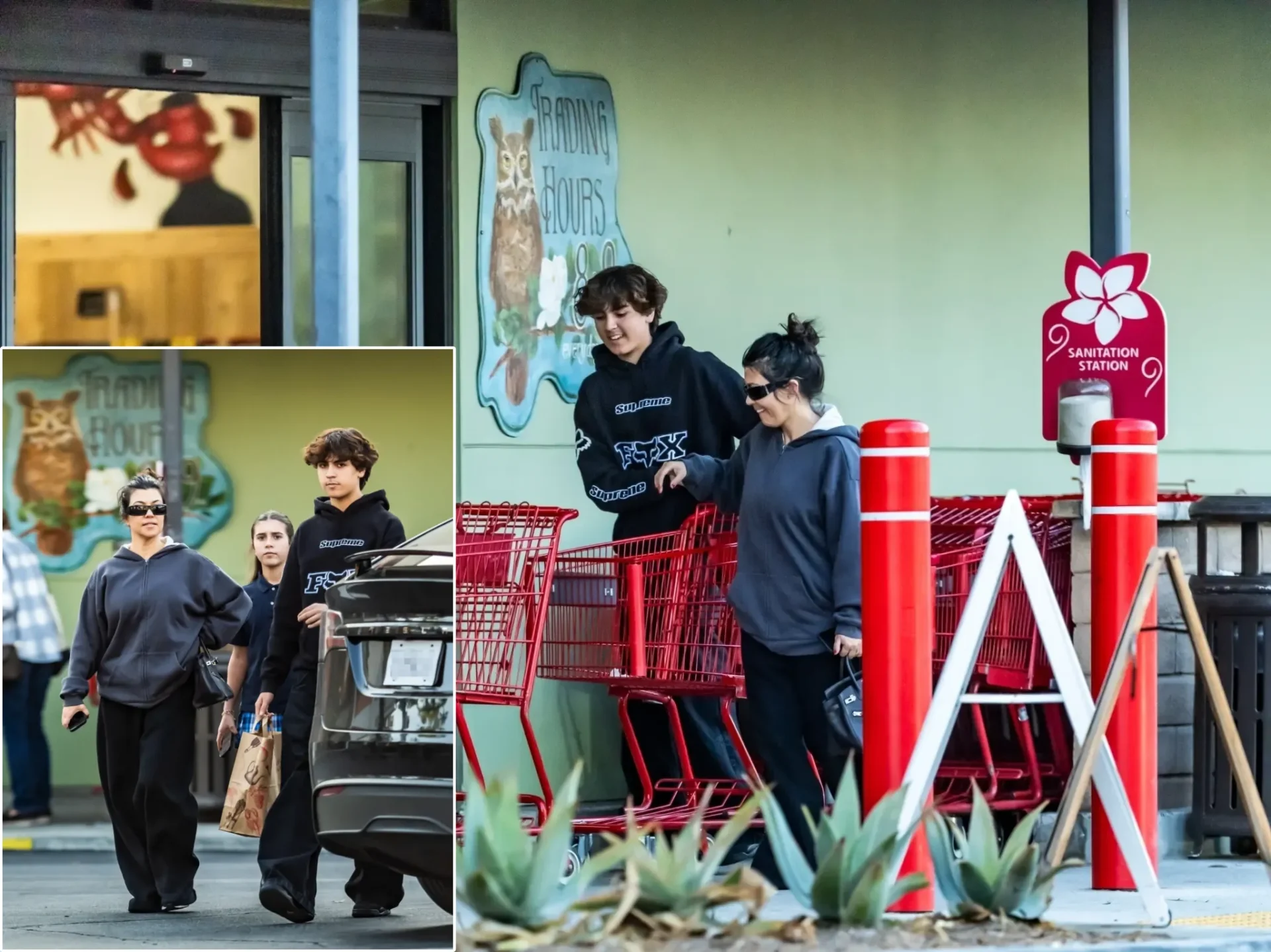 Mason Disick, 14, Towers Over Mom Kourtney Kardashian During Shopping Outing