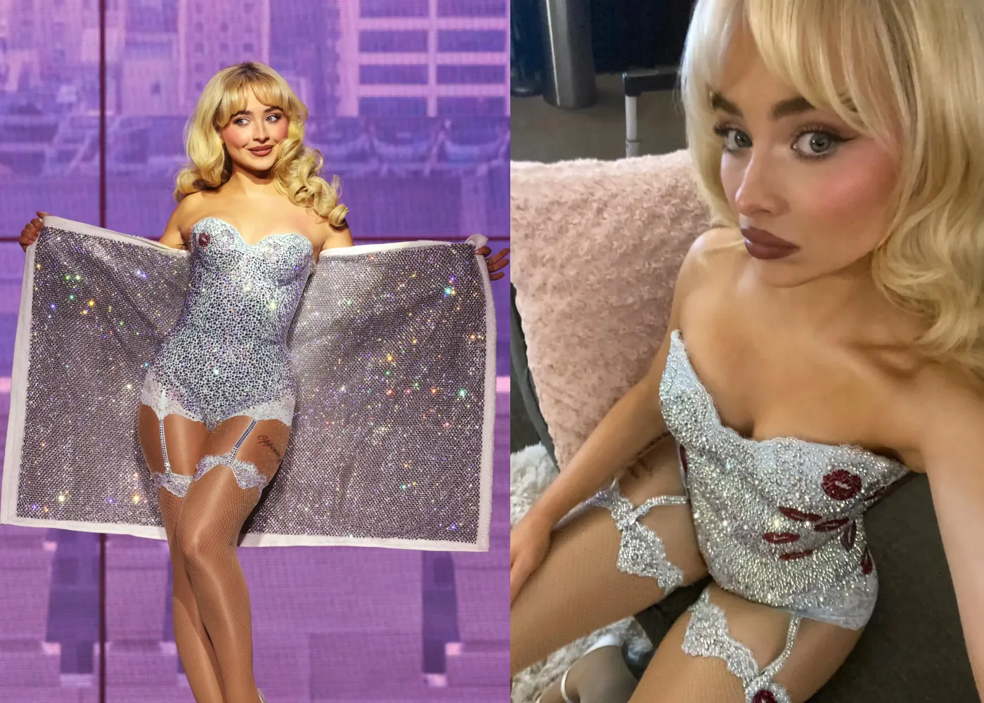 Sabrina Carpenter Covers Gold Sequin Mini Dress with $350 Coat for ‘Short n’ Sweet’ Tour Afterparty