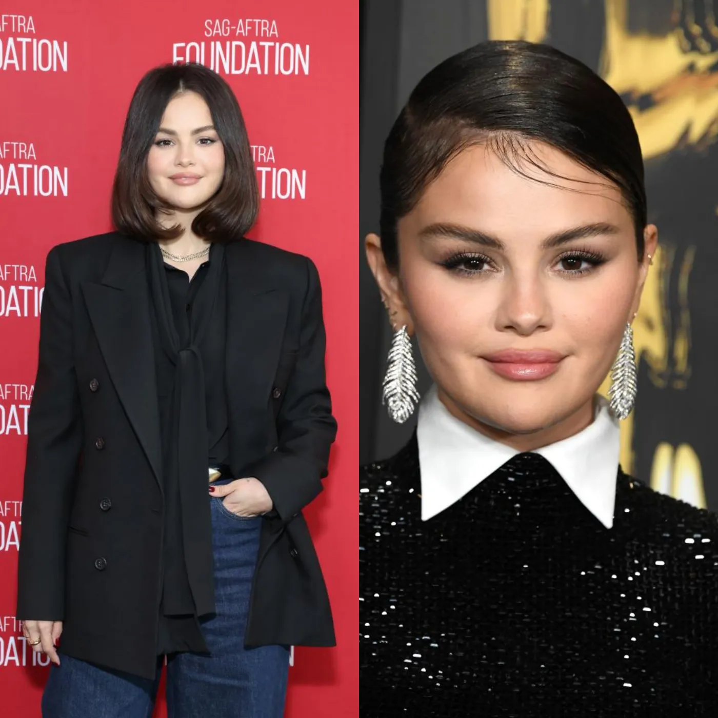 Selena Gomez Stuns in Glittering Tuxedos on the Red Carpet