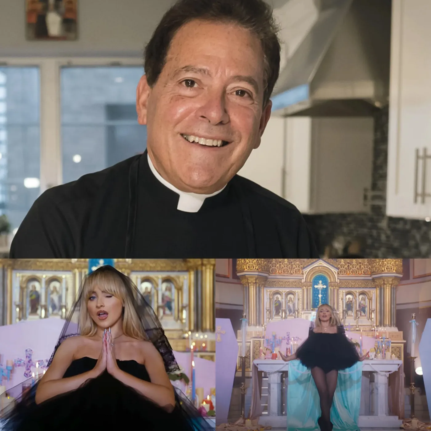 Priest Who Allowed Sabrina Carpenter to Film “Feather” Video in Church Removed from Duties