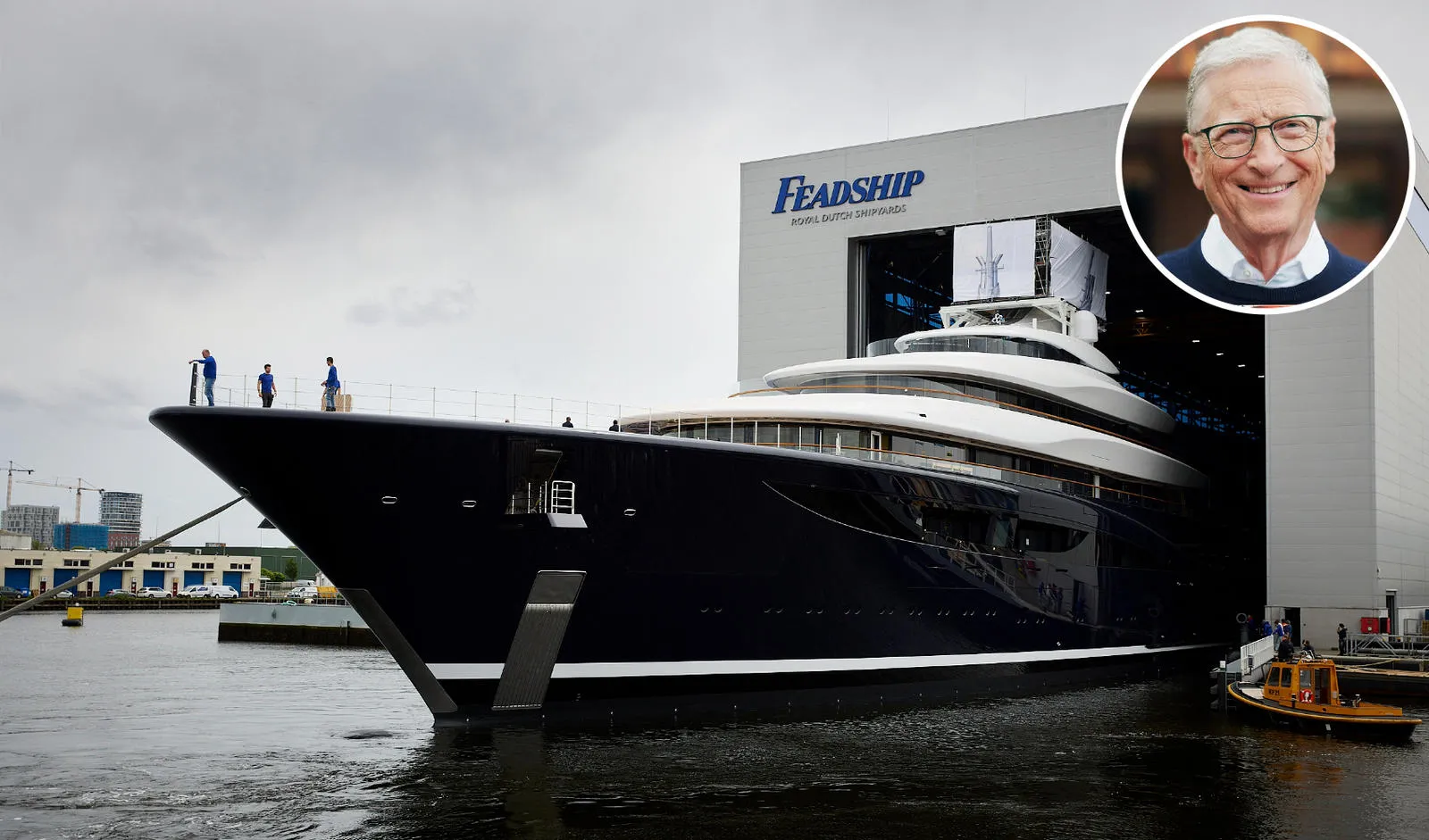 Bill Gates' gigantic hydrogen-powered superyacht, 'Breakthrough,' has left  for the high seas to complete its crucial sea trials. Designed to run on  green hydrogen stored at -423.4°F, the $600 million+ vessel has