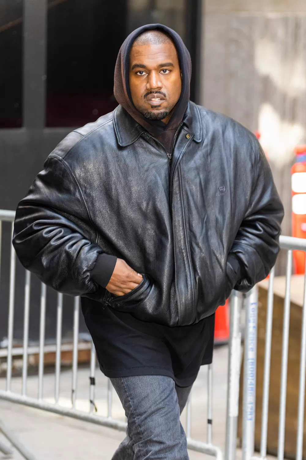 Kanye West attends the Balenciaga Spring 2023 Fashion Show at the New York Stock Exchange on May 22, 2022 in New York City.